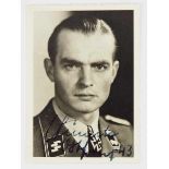 3.3.) Autographen Wünsche, Max.(1914-1995). SS-Standartenführer, Kommandeur der 12. SS-Panzer-