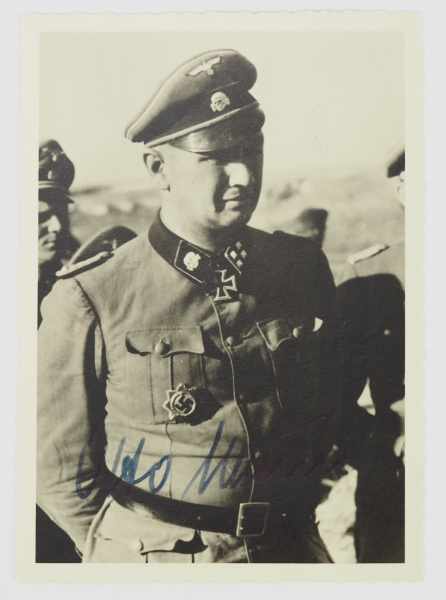 3.3.) Autographen Baum, Otto.(1911-1998), SS-Oberführer und Träger der 95. Schwerter zum Ritterkreuz