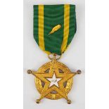 2.2.) Welt Kuwait: Orden für Militär-Verdienste, 1. Klasse.Bronze vergoldet, teilweise emailliert,