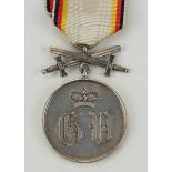 1.1.) Kaiserreich (bis 1933) Waldeck: Silberne Verdienstmedaille, mit Schwertern.Silber, Schwerter