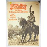 4.4.) Patriotisches / Reservistika / Dekoratives Bayern: Plakat "10. Waffentag der ehem. Kgl.