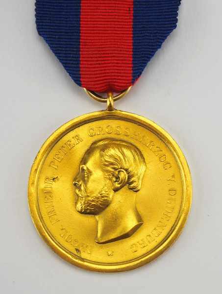 1.1.) Kaiserreich (bis 1933) Oldenburg: Goldene Medaille für Verdienste um die Kunst.Gold, am