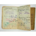 3.1.) Urkunden / Dokumente Soldbuch eines Feldwebel der 10./ Jäger-Regiment 724.Soldbuch, stärkere
