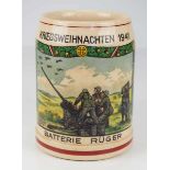 4.4.) Patriotisches / Reservistika / Dekoratives Wehrmacht: Reservistenkrug Batterie Rüger -