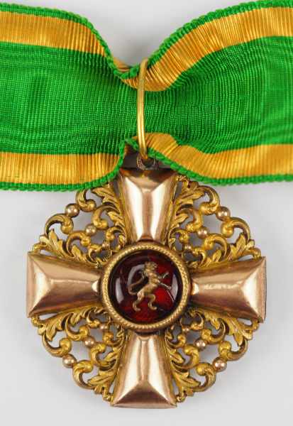 1.1.) Kaiserreich (bis 1933) Baden: Großherzoglicher Orden vom Zähringer Löwen, Komturkreuz.Gold, - Image 3 of 5