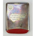 4.4.) Patriotisches / Reservistika / Dekoratives Silbernes Zigarettenetui - VII. Internationales