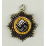 1.2.) Deutsches Reich (1933-45) Deutsches Kreuz, in Gold Miniatur - 1.Versilbert und vergoldet,