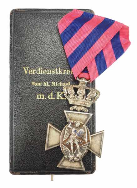 1.1.) Kaiserreich (bis 1933) Bayern: Verdienstorden vom Heiligen Michael, Verdienstkreuz mit der