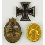 1.2.) Deutsches Reich (1933-45) Nachlass eines Unteroffiziers der Panzertruppe.1.) Eisernes Kreuz,