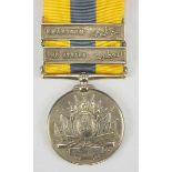 5.1.) Sammleranfertigungen Großbritannien: Khedivs-Sudan Medaille mit zwei Gefechtsspangen.
