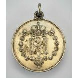 2.2.) Welt Russland: Medaille auf die Krönung Alexander III.Vernickelte Erinnerungsmedaille, datiert