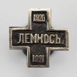 2.2.) Welt Russland: Lemnos Kreuz, Reduktion.Silber, teilweise geschwärzt, an Schraubscheibe.