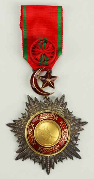 2.2.) Welt Türkei: Medjidie-Orden, 4. Klasse - Krim-Kriegs Epoche.Silber, Strahlenbündel