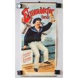 7.1.) Historica Plakat Elmendörfer.Schönes Plakat mit einem kaiserlichen Marinesoldaten.Zustand: