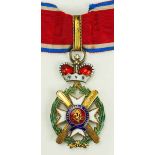 2.1.) Europa Serbien: Orden des Kreuzes von Takovo, Komtur.Silber vergoldet, teilweise emailliert,