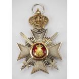 1.1.) Kaiserreich (bis 1933) Reuß: Fürstlich Reußisches Ehrenkreuz, 3. Klasse mit Krone und