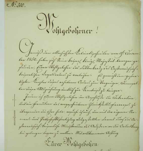 3.1.) Urkunden / Dokumente Bayern: Dokumentennachlass des Kriegsministers und Generalmajor Moritz - Image 10 of 11