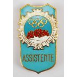 2.2.) Welt Olympische Winterspiele 1956 - Schiedsrichter-Assistenten Abzeichen (Assistente).