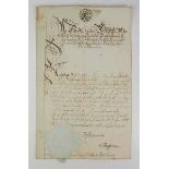 3.1.) Urkunden / Dokumente Hessen-Cassel: Capitäns Patent - 1806.Kaligraphisch aufwendig