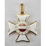 2.1.) Europa Österreich: Militär-Maria Theresia-Orden, Ritterkreuz.Gold, teilweise emailliert, die