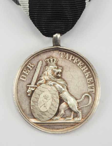 1.1.) Kaiserreich (bis 1933) Bayern: Silberne Militär-Verdienst- / Tapferkeits-Medaille, Max - Image 2 of 3