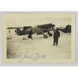 3.3.) Autographen Sterr, Heinrich.(1919-1944). Oberleutnant und Jagdflieger mit 130 bestätigten