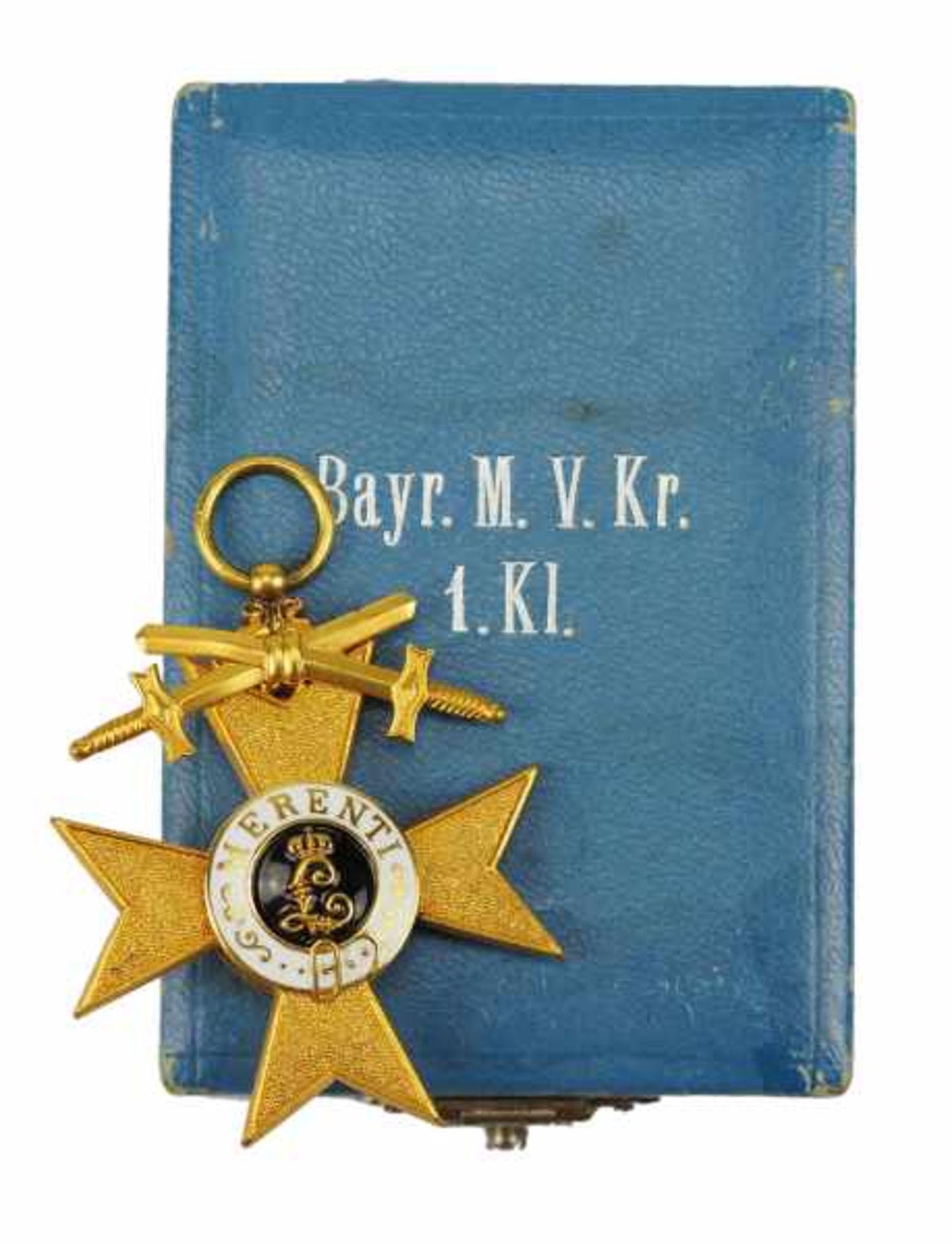 1.1.) Kaiserreich (bis 1933) Bayern: Militär-Verdienst Kreuz, 3. Form, 1. Klasse mit Schwertern,