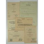 3.1.) Urkunden / Dokumente Urkundengruppe eines Obergefreiten der 1./ Heeres-Pionier-Bataillon (