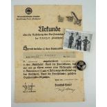 0.1.) Sammlung Stahlhelmbund Stahlhelmbund: Nachlass eines Fahnenträgers, 1923, aus Lüdenscheid,