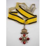 2.1.) Europa Bulgarien: Militär-Verdienstorden, Komturkreuz.Silber vergoldet, teilweise