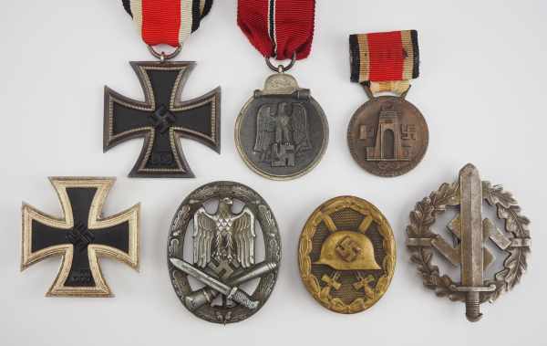 1.2.) Deutsches Reich (1933-45) Nachlass eines Afrika-Veteranen mit 7 Auszeichnungen.1.) Eisernes