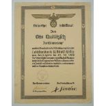 3.3.) Autographen Dietrich, Sepp.(1892-1966). SS-Oberst-Gruppenführer und Generaloberst der Waffen-