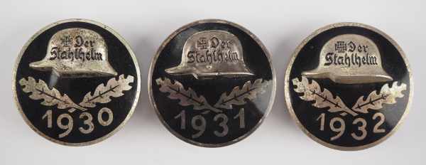 0.1.) Sammlung Stahlhelmbund Stahlhelmbund: Eintrittsabzeichen 1930 / 1931 / 1932.1.) 1930: A