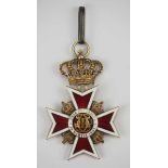 2.1.) Europa Rumänien: Orden der Krone von Rumänien, 2. Modell (1932-1947), Kommandeurkreuz.Silber
