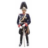 4.1.) Uniformen / Kopfbedeckungen Württemberg: Uniformfigur eines Leutnant der Reserve.Figur mit