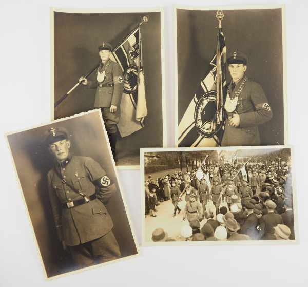 0.1.) Sammlung Stahlhelmbund Stahlhelmbund: Studio-Aufnahmen eines Fahnenträgers des N.S.D.F.B.St. - - Image 2 of 3