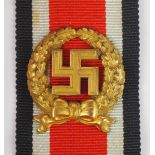 1.2.) Deutsches Reich (1933-45) Ehrenblattspange des Heeres.Buntmetall hohl geprägt, vergoldet,