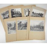 3.2.) Fotos / Postkarten Russland Feldzug - 14 PK-Fotos.Großformatige Fotos, auf Kartonage,