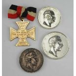 1.1.) Kaiserreich (bis 1933) Preussen: Lot von 4 Schützen-Auszeichnungen.1.) Wilhelm, klein; 2.)
