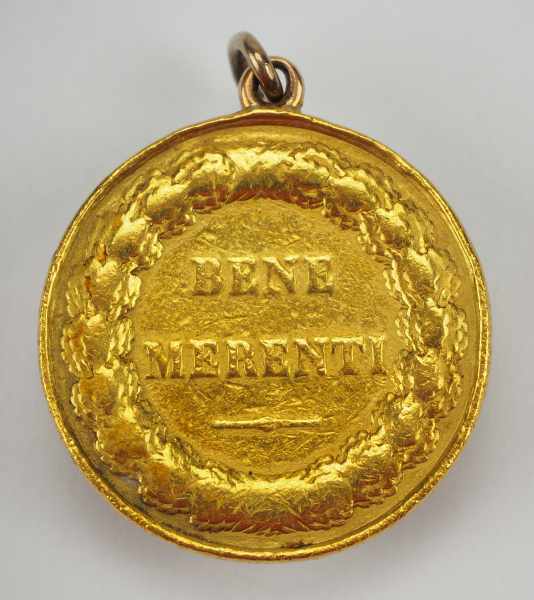 1.1.) Kaiserreich (bis 1933) Hohenzollern: Kleine Goldene Bene Merenti Medaille.Gold, stärker - Image 2 of 2