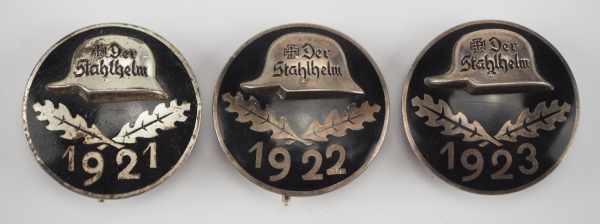 0.1.) Sammlung Stahlhelmbund Stahlhelmbund: Eintrittsabzeichen 1921 / 1922 / 1923.1.) 1921: 935