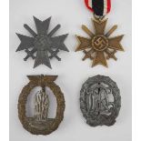 1.2.) Deutsches Reich (1933-45) Nachlass eines Minensuchers.1.) Kriegsverdienstkreuz, 1. Klasse