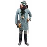 4.1.) Uniformen / Kopfbedeckungen Württemberg: Uniformfigur eines Försters.Figur mit Hut,