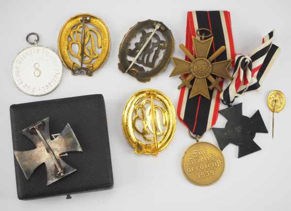 1.2.) Deutsches Reich (1933-45) Nachlass mit 9 Auszeichnungen.1.) Eisernes Kreuz, 1914, 1. Klasse, - Image 2 of 2