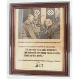 4.4.) Patriotisches / Reservistika / Dekoratives Wahlwerbeplakat - Adolf Hitler und der päpstliche