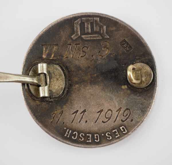 0.1.) Sammlung Stahlhelmbund Stahlhelmbund: Eintrittsabzeichen 1919.Silber, teilweise emailliert, - Image 5 of 5