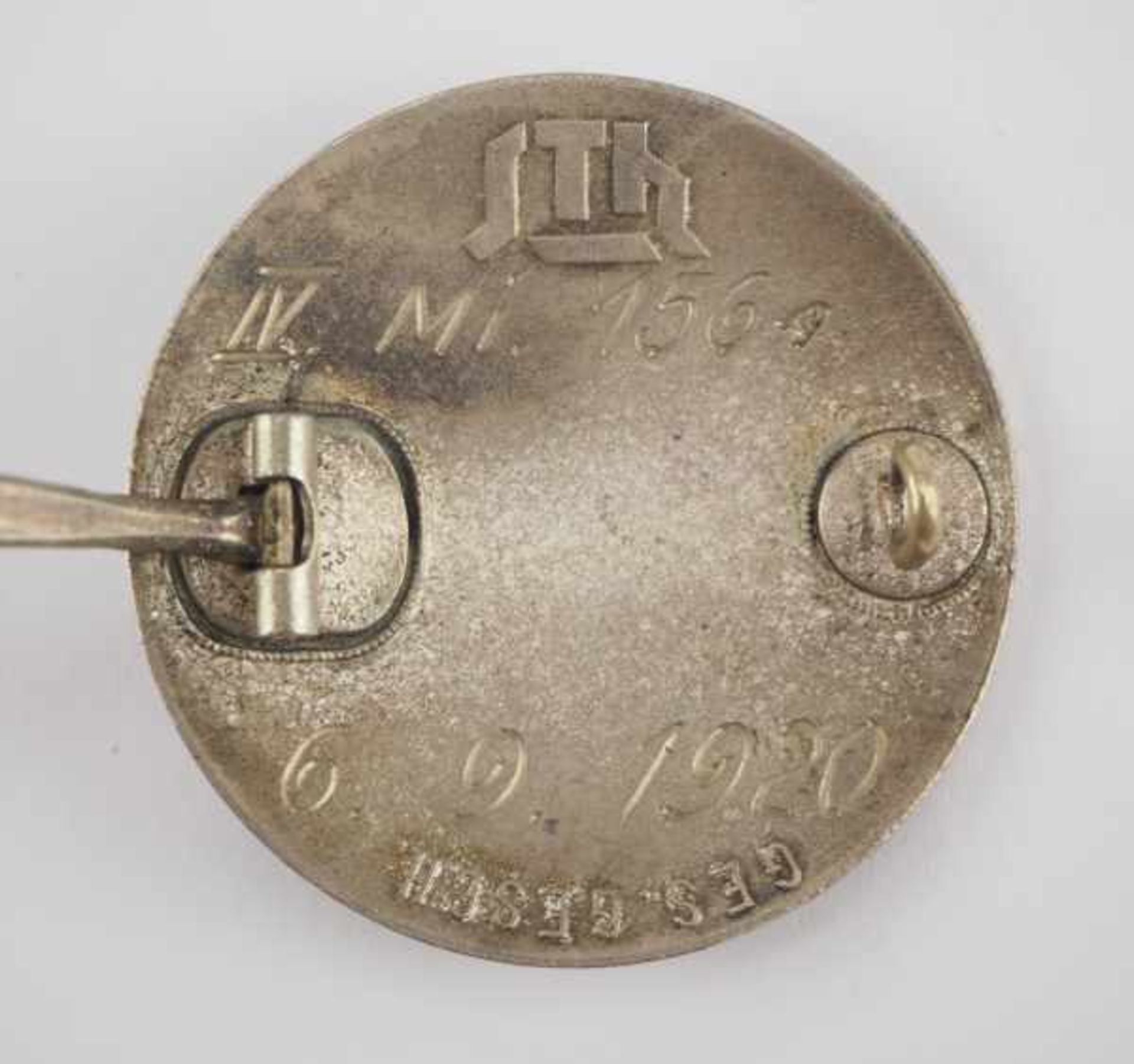 0.1.) Sammlung Stahlhelmbund Stahlhelmbund: Eintrittsabzeichen 1920.Silber, emailliert, Stahlhelm - Image 3 of 5