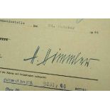 3.3.) Autographen Himmler, Heinrich.(1900-1945). Reichsführer SS und Chef der Deutschen Polizei,