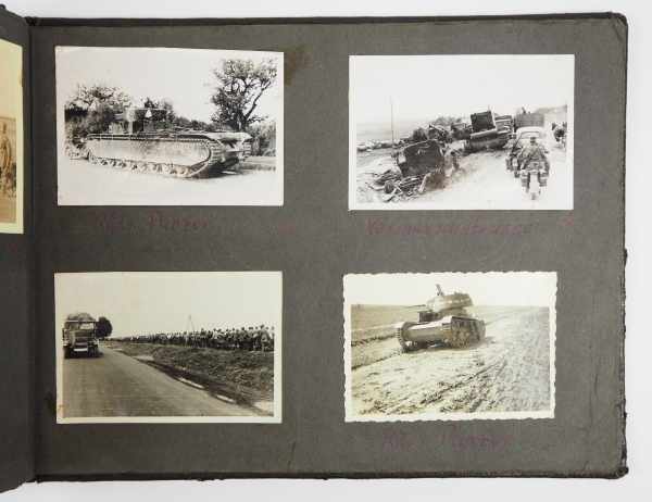 3.2.) Fotos / Postkarten Fotoalbum einer Luftwaffeneinheit.Brauner Einband, aufgelegter - Image 5 of 8