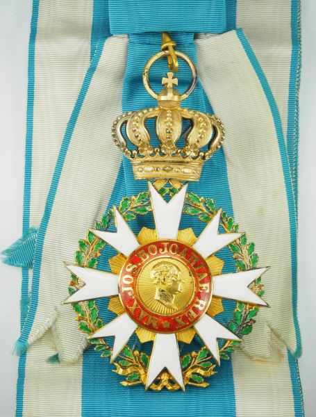 1.1.) Kaiserreich (bis 1933) Bayern: Orden der Bayerischen Krone, Großkreuz Kleinod.Silber